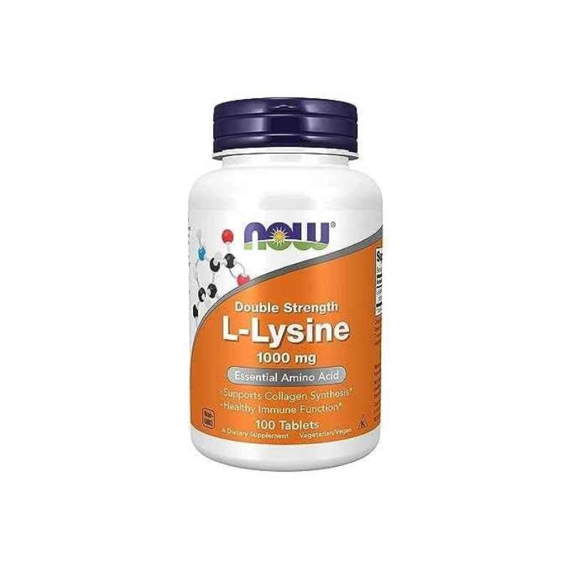 Now Foods L-Lysine 1000mg Extra Strength 100 Tablets, 100 g - BeesActive Australia