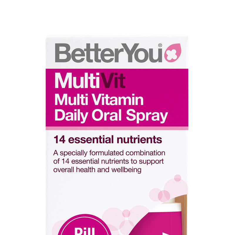 BetterYou MultiVit Daily Oral Spray Multi Vitamin Natural Blackcurrent And Plum Flavour, 25ml Single - BeesActive Australia