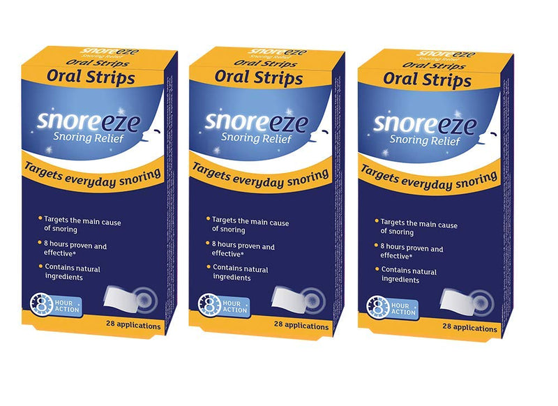 Triple Pack- Snoreeze Snoring Relief Oral Strips 28 - BeesActive Australia