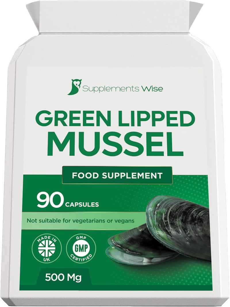Green Lipped Mussel Extract 90 Capsules (Green Shell Mussel) 500mg Joint Pain Relief UK Made. Pharmaceutical Grade - BeesActive Australia