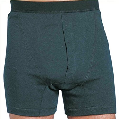 Kozee Komforts Martex Washable Gents Male Boxers Incontinence Pants 350ml Capacity Open Fly - Large Black - BeesActive Australia