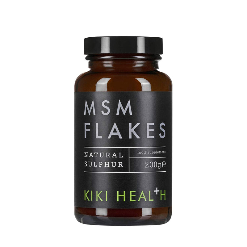 KIKI Health Natural MSM Flakes Minerals Supplements - Pure Natural Sulphur for Joints, Skin, Hair & Nails - Gluten-Free & Allergen-Free MSM Supplements - No Additives Easy Formulation 200g 200 g (Pack of 1) - BeesActive Australia