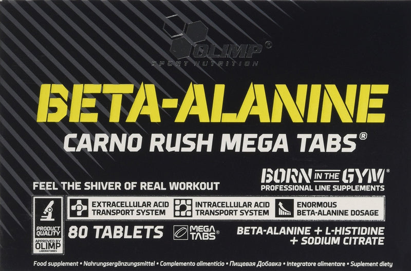 Olimp Labs Beta-Alanine Capsules, Carno Rush, Pack of 80 Mega Tablets, BETA-Alanine CARNO Rush - BeesActive Australia