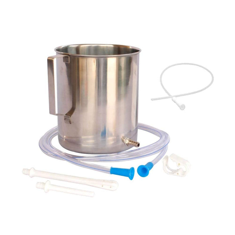 HealthAndYoga(TM) Combo: Superior 2 Quart Stainless Steel Enema Kit - 10 Free Colon Tips - Medical Grade Tubings - BeesActive Australia