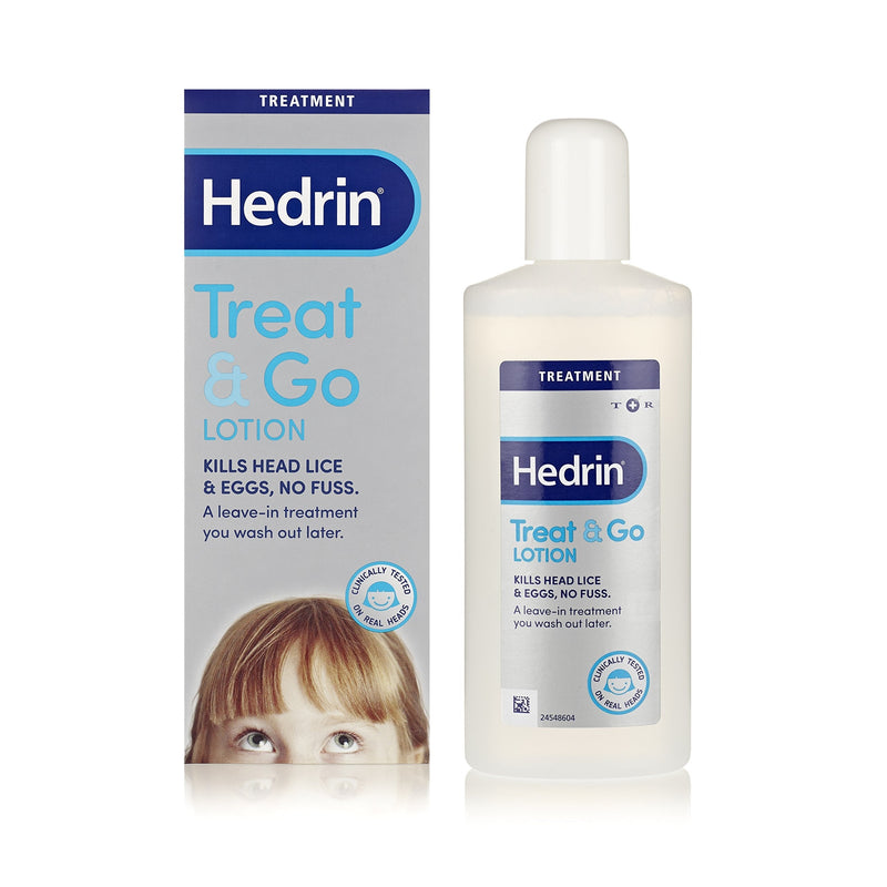 Hedrin Treat and Go Lotion, Head Lice Treatment, Kills Headlice and Eggs in One Go, 10 x Treatments - 250 ml 250 ml (Pack of 1) - BeesActive Australia