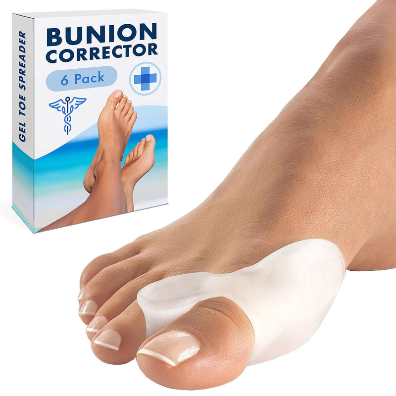 All Things Accessory 3 Pairs Gel Bunion Corrector Toe Protectors Straightener Separators Big Toe Spreader (6 pcs) - BeesActive Australia
