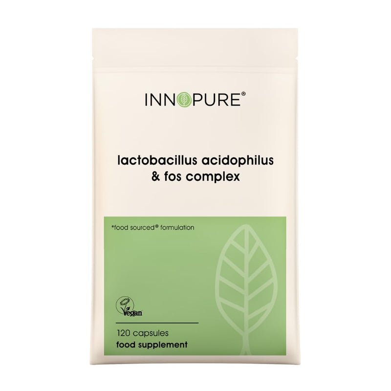 Lactobacillus Acidophilus Probiotics & Prebiotics (120 Capsules) for Digestive, Gut Health - No Artificial Fillers - Easy to Swallow Capsules - 5 Billion CFU, UK Made by INNOPURE 120 Count (Pack of 1) - BeesActive Australia