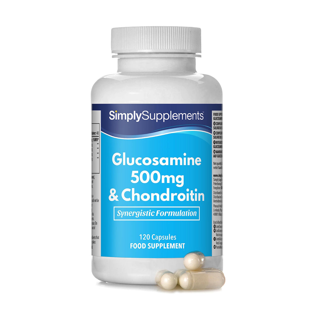 Glucosamine and Chondroitin | 120 Glucosamine 500mg & Chondroitin Capsules | Manufactured in The UK - BeesActive Australia
