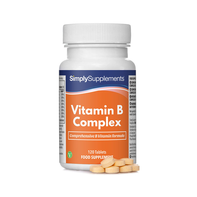 Vitamin B Complex Tablets | Contains All 8 Essential B Vitamins | Vegan & Vegetarian Friendly | 120 Tablets | Manufactured in The UK - BeesActive Australia