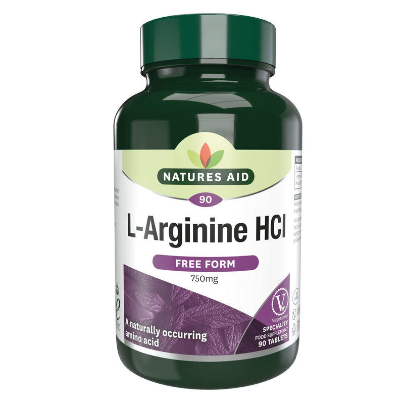 Natures Aid 750mg L-Arginine Tablets - Pack of 90 132230 - BeesActive Australia