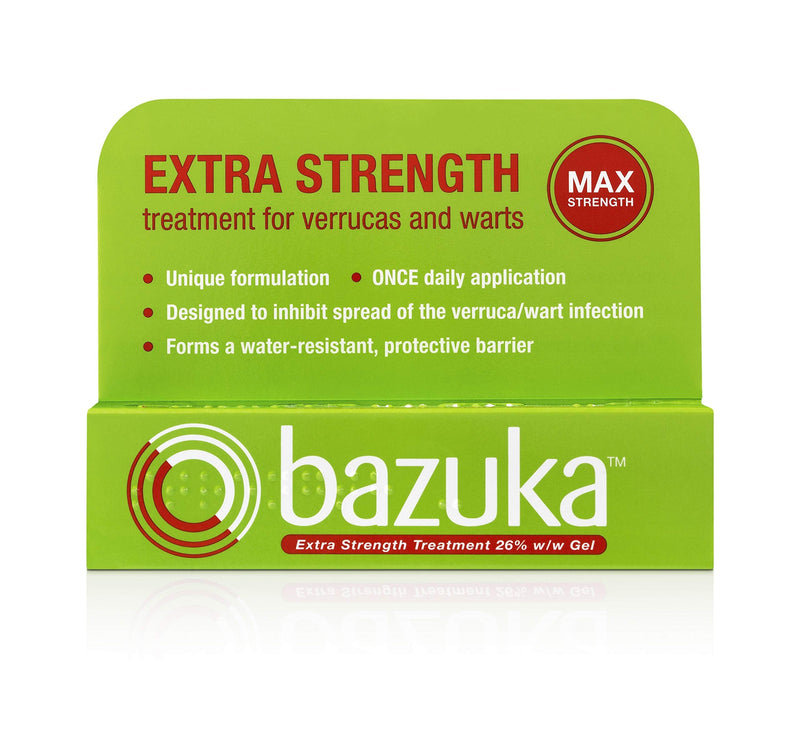 Bazuka Extra Strength Treatment Gel For Effective, Pain-Free Treatment and Removal of Verrucas and Warts. With Emery Board, 6g - BeesActive Australia