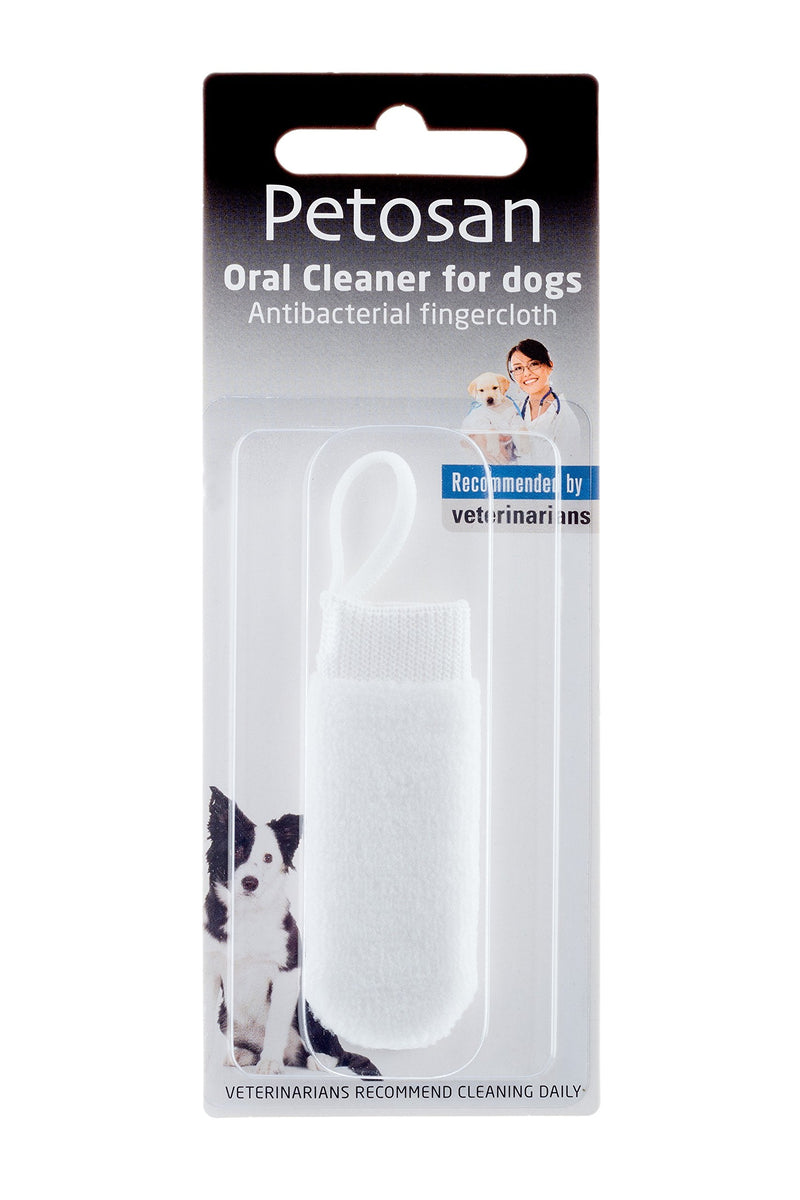 Petosan Oral Cleaner Fingerbrush Microfiber Cloth for Dogs - Pet Dental Care 1 count (Pack of 1)