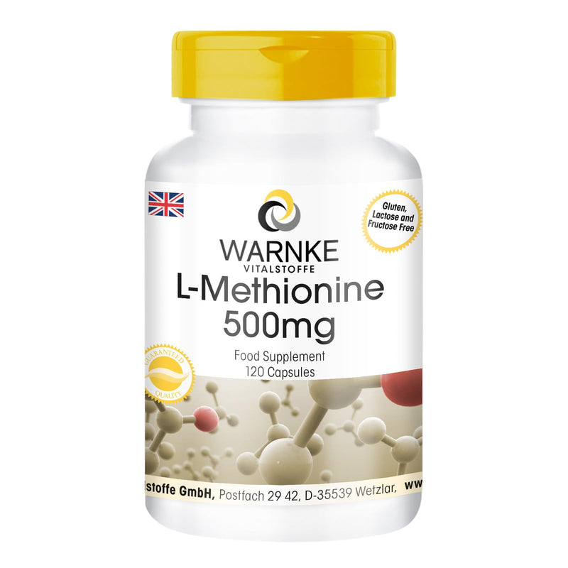 - L-Methionine 500mg - Vegan - 120 Capsules | Warnke Vitalstoffe - BeesActive Australia