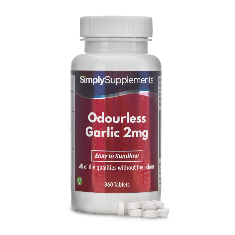 Odourless Garlic 2mg | 360 Tablets | Supports Heart Health & Circulation | Manufactured in The UK - BeesActive Australia