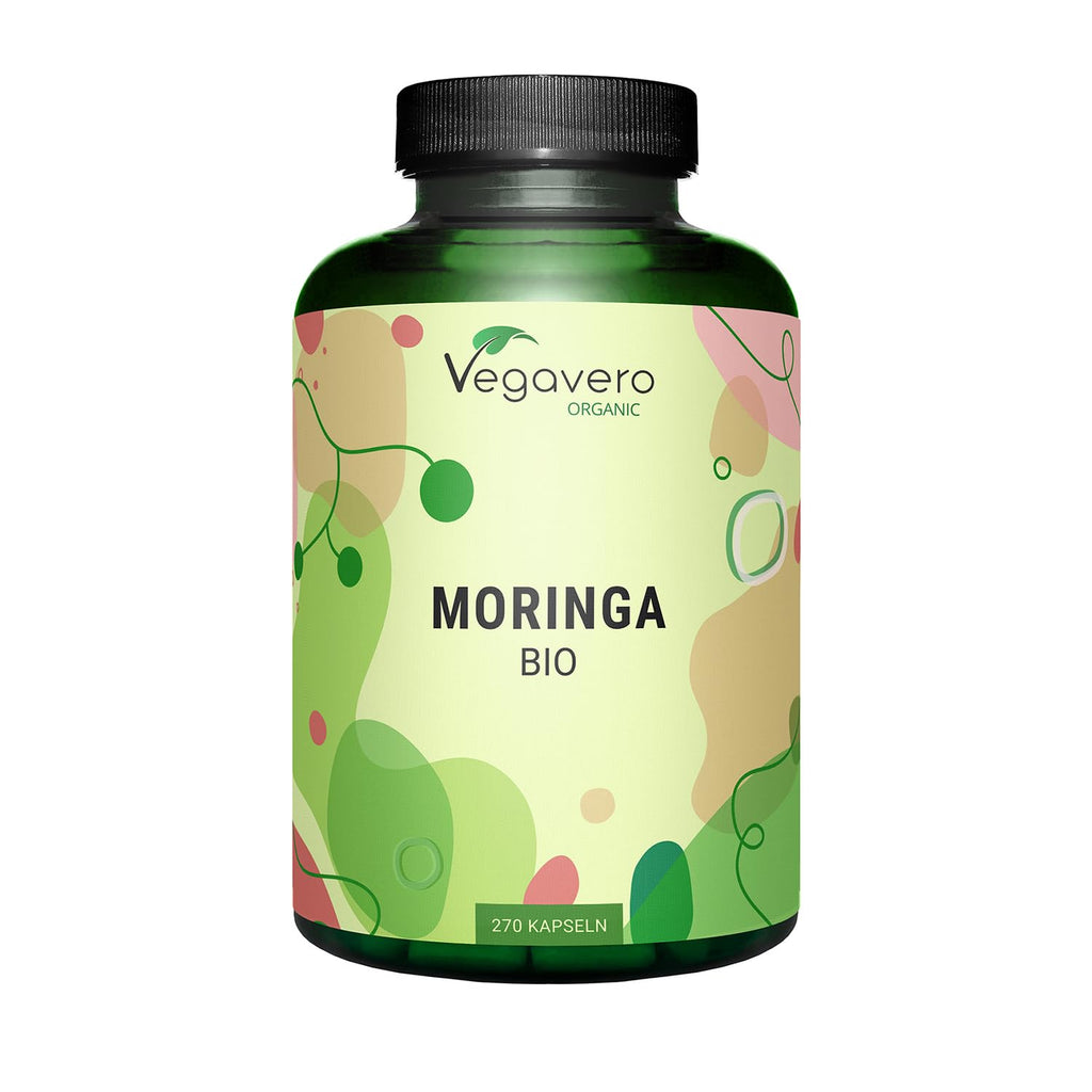 Organic Moringa Oleifera Capsules 1800mg Vegavero� | NO Additives | Pure Moringa Powder from Sri Lanka | Lab-Tested & Non-GMO | Malunggay Supplement | 270 Organic Moringa Capsules | Vegan - BeesActive Australia