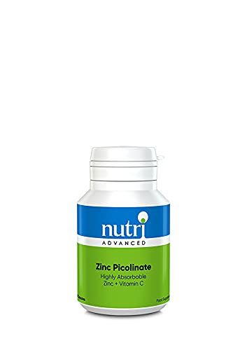 Nutri Advanced - Zinc Picolinate 15mg Vitamin C 60mg - Immune Support Supplement - Skin Hair Nail Vitamin Support - 90 Capsules - BeesActive Australia