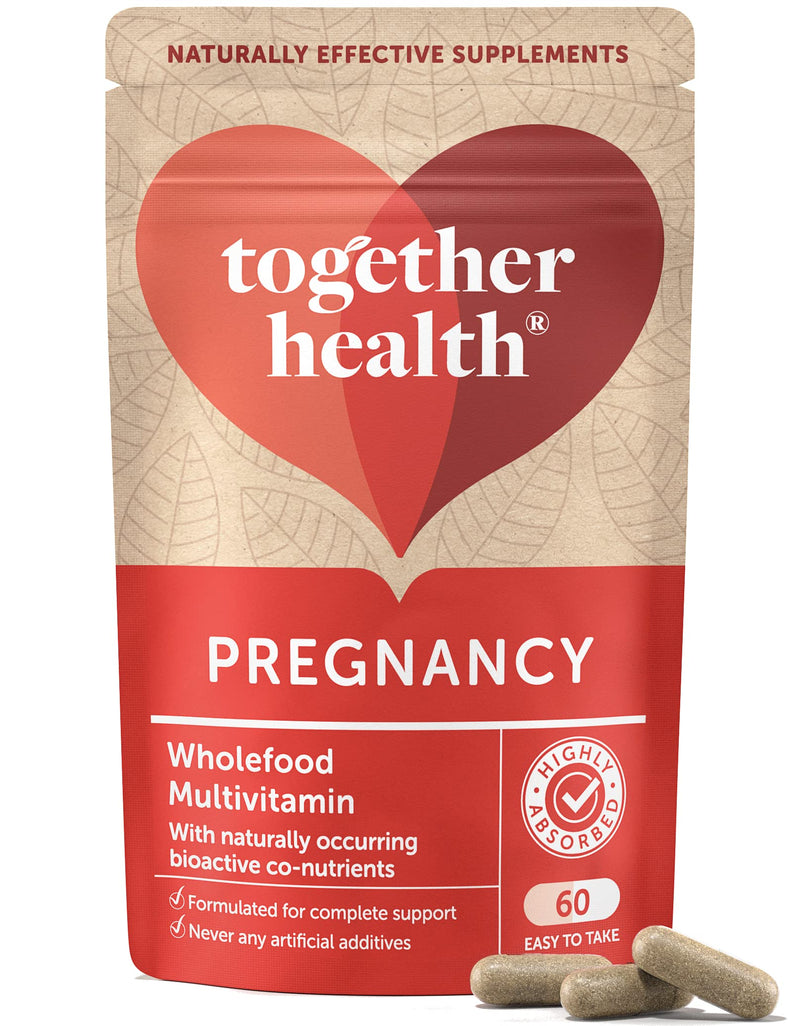 Pregnancy Multi Vitamin and Mineral � Together Health � Recommended During Conception, Pregnancy & Breastfeeding � Includes 400mcg Folic Acid � Vegan Friendly � Made in The UK � 60 Vegecaps Unflavoured 60 Count (Pack of 1) - BeesActive Australia