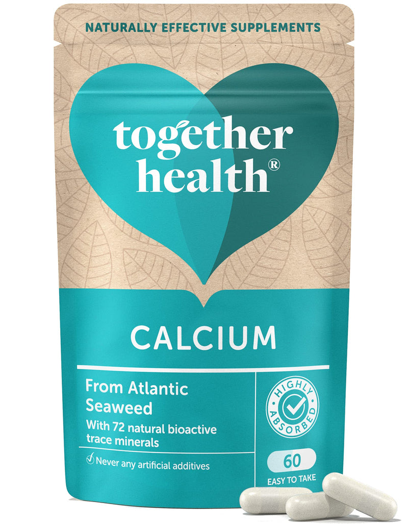Calcium � Together Health � Seaweed-Based Calcium � 72 Trace Minerals � Vegan Friendly � Made in The UK � 60 Vegecaps Unflavoured 60 Count (Pack of 1) - BeesActive Australia