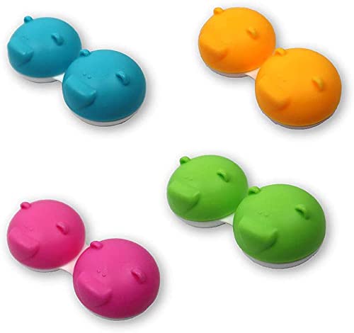 SPORTS WORLD VISION 3 x Bear Range Fun Cute Animal Pink Contact Lens Cases, Lightweight, Portable and Distinctive Design, Cute and Fun Travel Contact Lens Storage/Soaking Case Free PP - BeesActive Australia