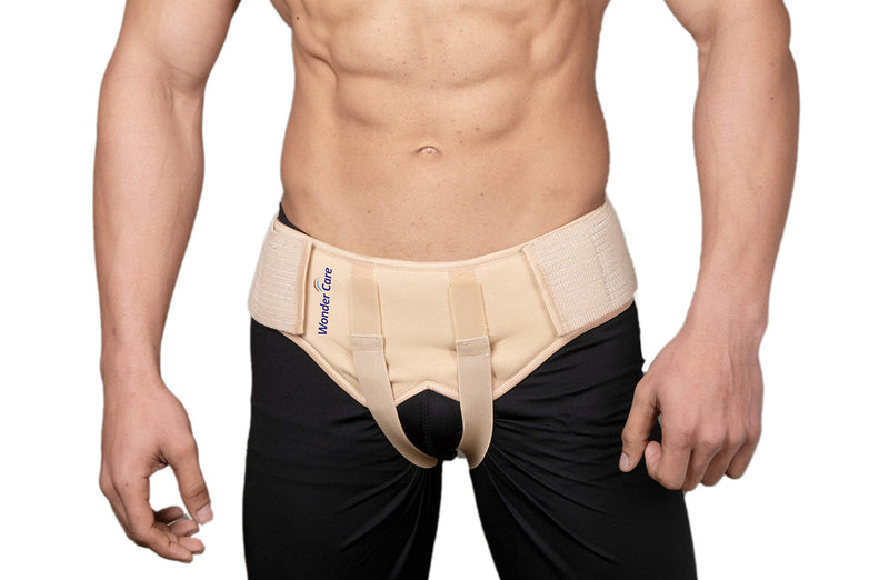 Wonder Care WC Hernia Belts Support Truss for Double sided Inguinal Hernia Belt for men with 2 Removable Compression Pads & Adjustable Groin Straps Surgery & injury Recovery belt (Small 28"-32") L (Pack of 1) - BeesActive Australia