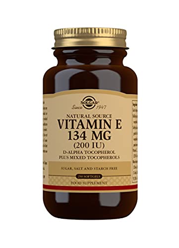 Solgar Vitamin E 134 mg (200 IU) Softgels - Pack of 250 - Helps Combat Oxidative Stress - Immune System Support - Gluten Free - BeesActive Australia