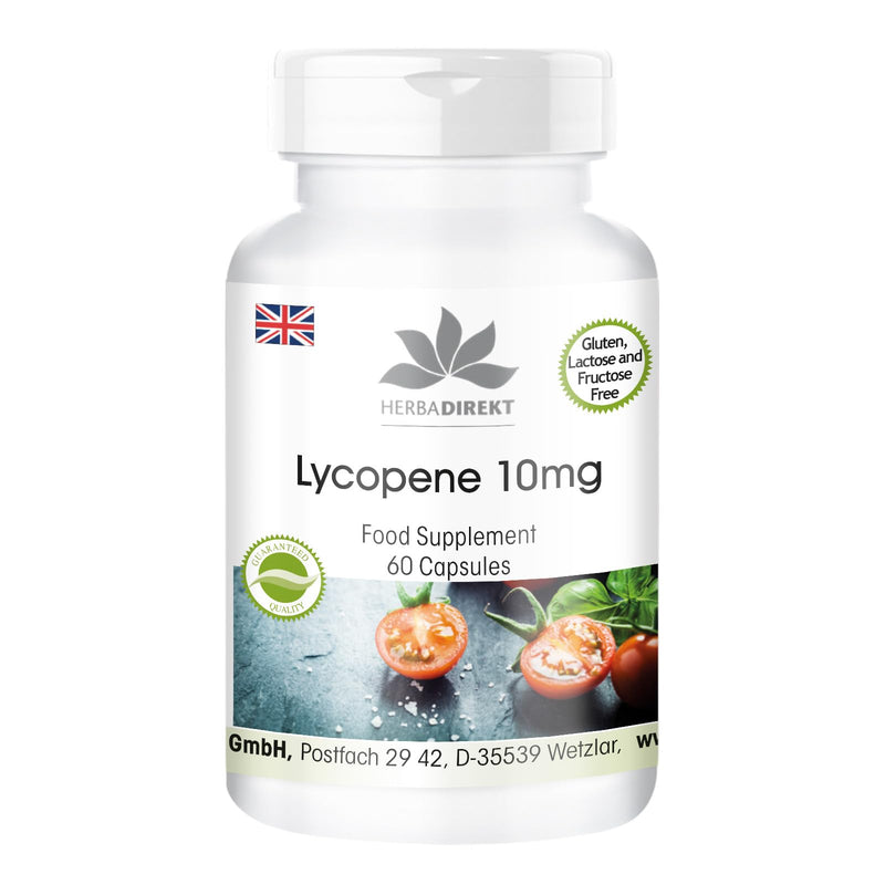 Lycopin with Tomato Extract 10�mg, 60�Capsules Vegi 19�g Pack of 1 | HERBADIREKT by Warnke Vitalstoffe - BeesActive Australia