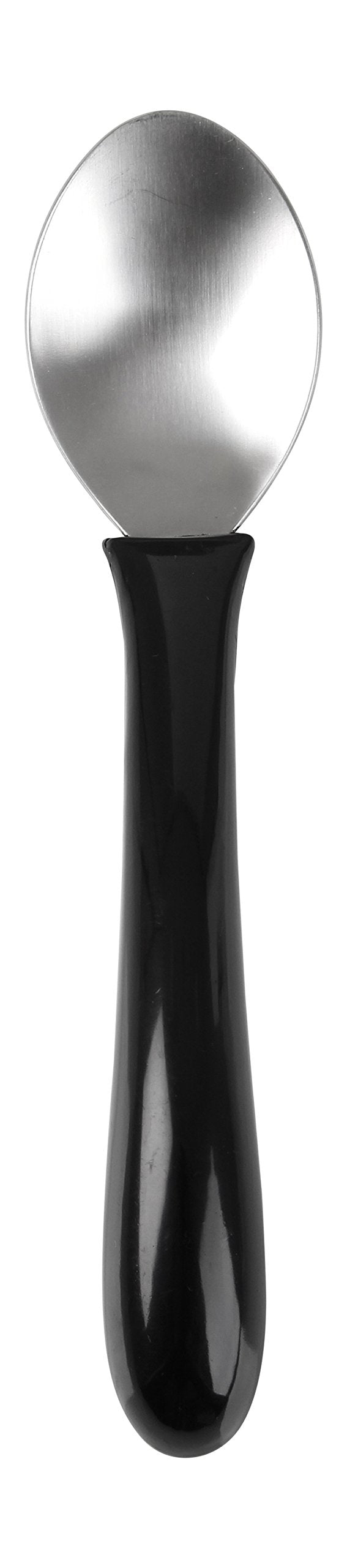 Homecraft Caring Cutlery, Black Handle Spoon (Eligible for VAT Relief in the UK) Ergonomic Stainless Steel Eating Utensil, Silverware for Weak Grip, Restricted Movement, Elderly, Disabled, Handicapped Knife, fork, spoon, teaspoon, set - BeesActive Australia