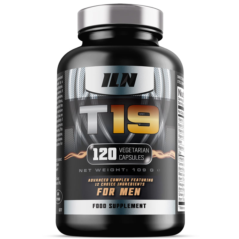 T19 for Men Aged 40+ - with D-Aspartic Acid, Fenugreek and Maca - Natural Vitamin Booster for Men - Nutrient Booster (120 Vegetarian Capsules) 120 Count (Pack of 1) - BeesActive Australia