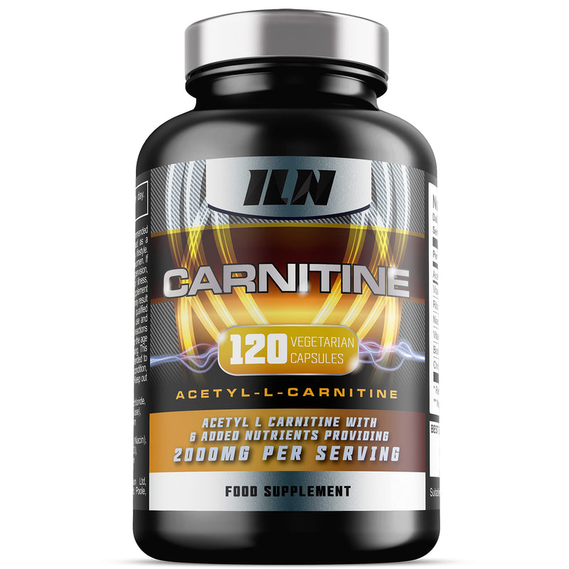 Acetyl L Carnitine Capsules - 2000mg Acetyl L-Carnitine x 30 Servings - Carnitine Plus 6 Added Nutrients (120 Vegetarian Capsules) 120 Count (Pack of 1) - BeesActive Australia