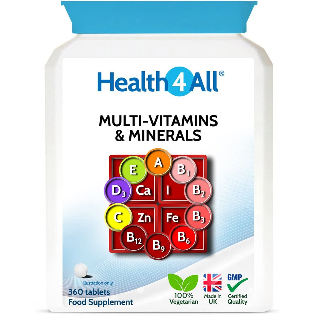 Multivitamins & Minerals One a Day 360 Tablets 100% RDA. Made by Health4All 360 Count (Pack of 1) - BeesActive Australia