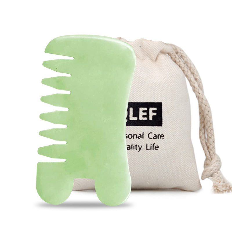 Jade Gua Sha Scraping Massage Tool Hand Made Jade Guasha Board, Tools for SPA Trigger Point Message on Face Arm Foot Small - BeesActive Australia