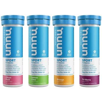 Nuun Active Sports Isotonic Hydration Tablets - 4 Pack Orange,Tri-Berry, Citrus & Lemon-Lime - BeesActive Australia