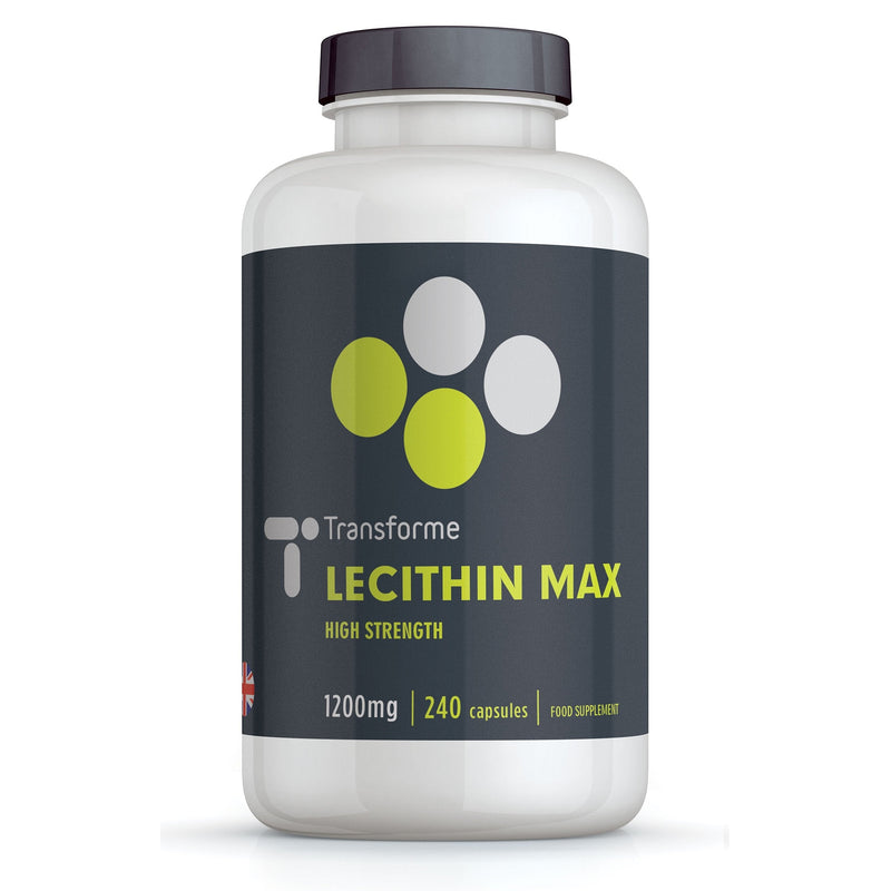 Transforme Lecithin Capsules 1200mg, 240 Softgels, Natural Source Phospholipids, Choline, High Strength, Gluten Free - BeesActive Australia