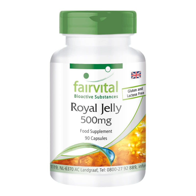 Fairvital | Royal Jelly Extract 500mg - HIGH Dosage - 90 Capsules - standardised to 4% 10-DHA - BeesActive Australia