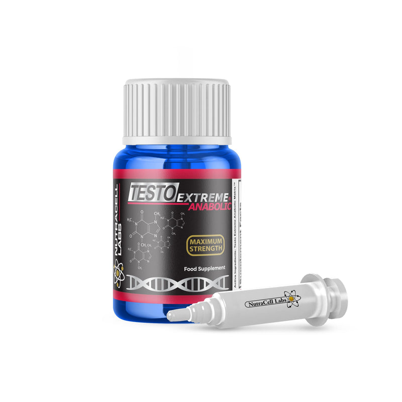 Testo Extreme Anabolic : Testosterone Booster / Muscle Growth & Strength Body Building Supplement (30ml : 1 Month Supply) - BeesActive Australia