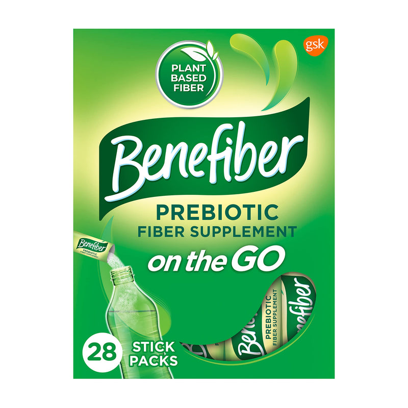 Benefiber 302805 Fiber Supplement Powder Stick Packs for Digestive Health, 28 Sticks, 3.92 Ounces - BeesActive Australia