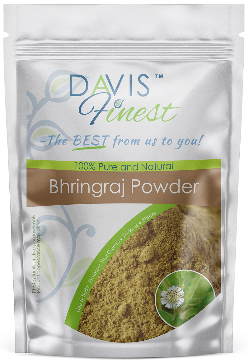 Davis Finest Bhringraj Powder Promotes Healthy Scalp, Hair Growth, Shining Beautiful Hair – Pure & Natural Essential Ayurvedic Hair Mask Prevents Hair Loss, Hair Fall, Split Ends, Damaged Thinning Hair 300g 100 g (Pack of 1) - BeesActive Australia