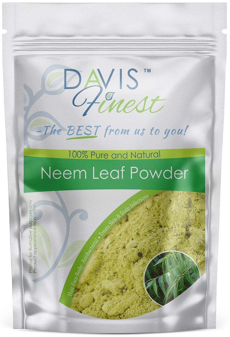 Davis Finest Neem Powder 100% Pure & Natural Leaf Plant, Azadirachta Indica Promotes Healthy Scalp & Skin, Hair Growth, Dandruff, Hair Loss, Hairfall, Split Ends, Thinning Damaged Hair 3x100g (300g) 100 g (Pack of 1) - BeesActive Australia