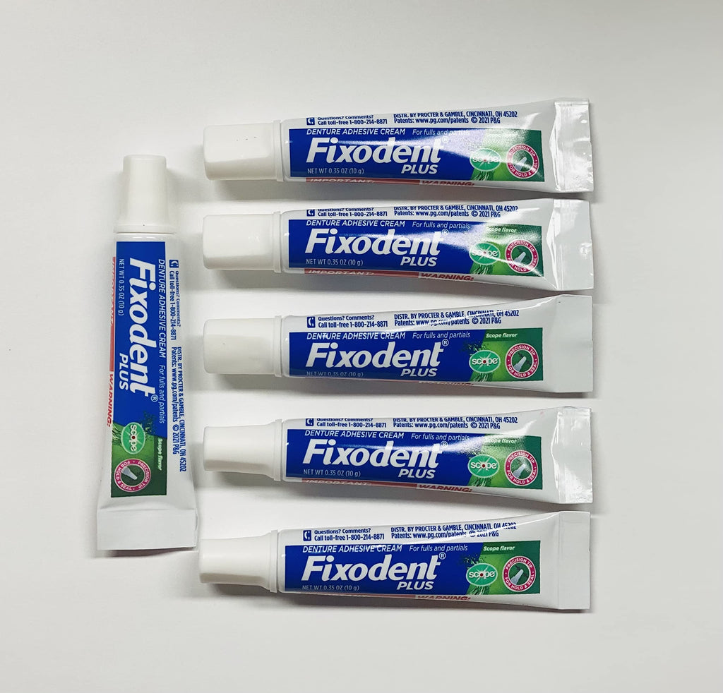 Fixodent Plus Precision Hold & Seal Adhesive .35Oz Scope Qty 6 Pocket Size White, Green - BeesActive Australia