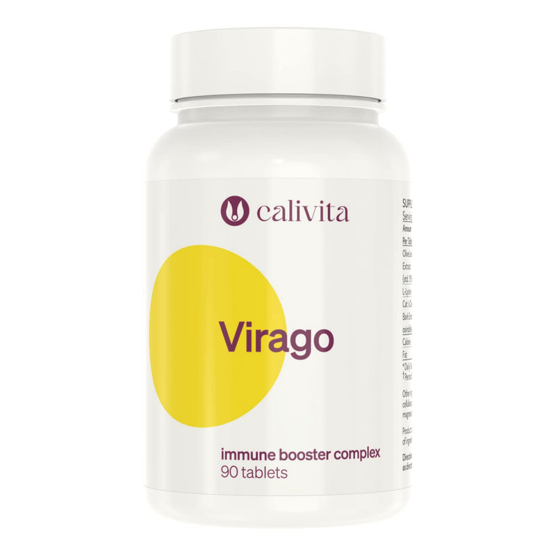 Virago - Lysine Cold Sore Treatment - Vegan Immunity Booster with L-Lysine, Olive Leaf Extract, Cat's Claw, and More - 90 Tablets - BeesActive Australia