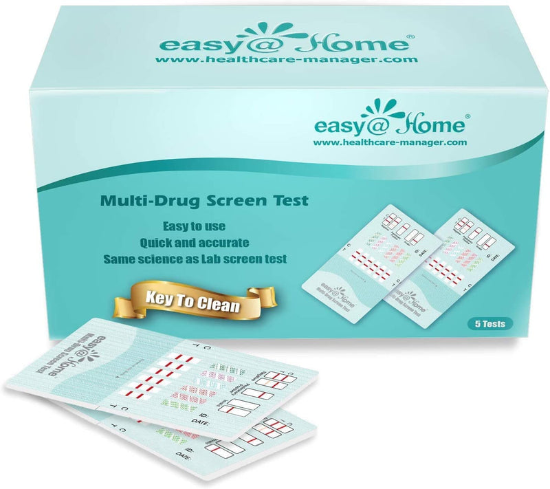 5 x Drug Test Kits Easy@Home 6 Panel Instant - Testing Marijuana (THC), Amphetamine(AMP), Benzodiazepines(BZO), Cocaine(COC), Opiates(OPI 2000), Methamphetamine(MET/mAMP)-#EDOAP-264 5 Count (Pack of 1) - BeesActive Australia