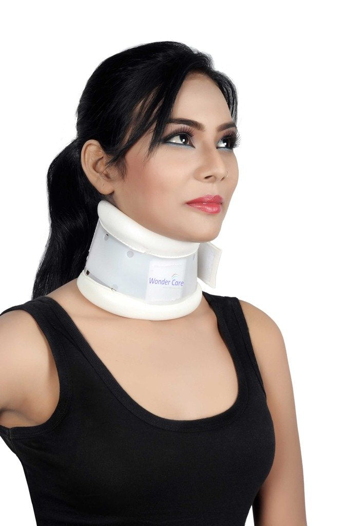 Wonder Care- Rigid Cervical Collar | Plastic Neck Support Brace Adjustable Height Collar Neck Support Brace Wraps Aligns & Stabilizes Vertebrae Neck Brace for Neck Pain and support for women & men Medium - BeesActive Australia
