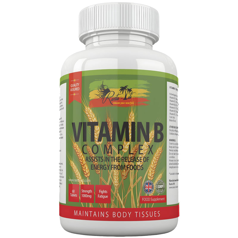 Vitamin B Complex Tablets High Strength Vitamins for Tiredness and
