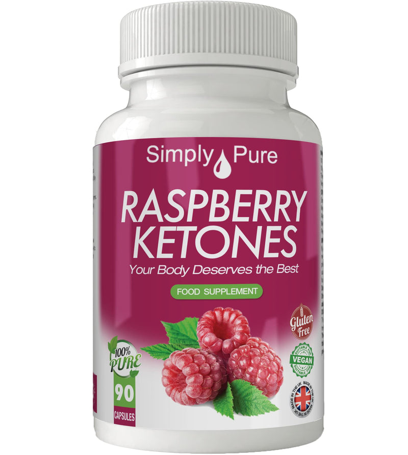 Simply Pure Vegan Raspberry Ketones Capsules x 90, 5000mg, Gluten Free and GM Free - BeesActive Australia