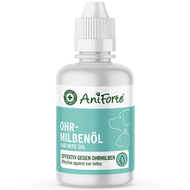 AniForte Ear Mite Drops 50ml for Dogs, Cats, Rodents and Pets - gentle support in case of ear mites, natural ear-drops