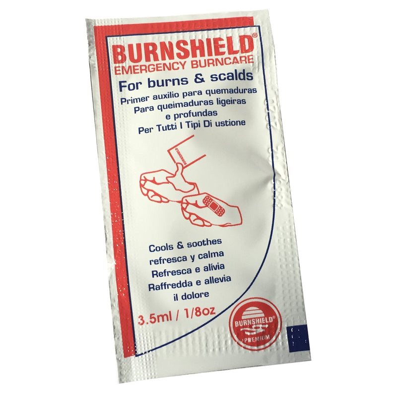 5 x BURNSHIELD Emergency First AID Burn Care SCALDS Cooling Soothing Gel BLOT SACHETS - BeesActive Australia
