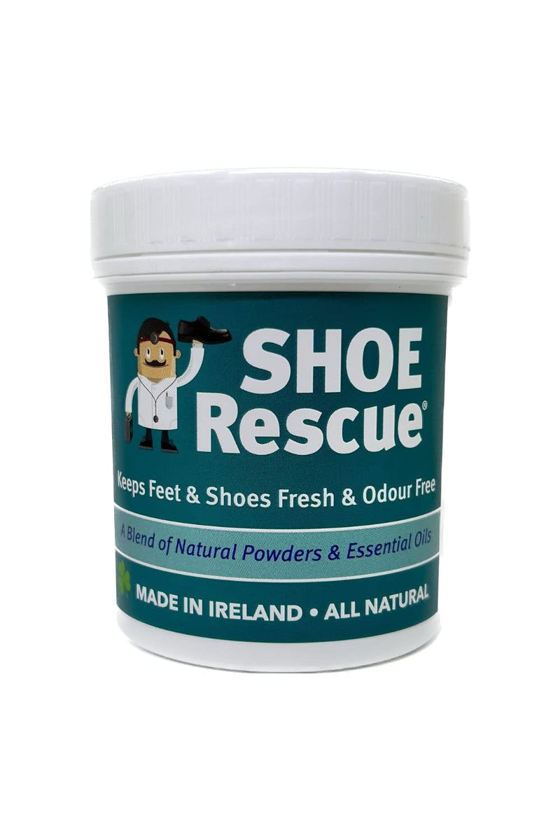 Shoe and foot powder 100g - Foot odour remover and eliminator - Developed by a registered podiatrist Shoe Rescue is a completely natural deodorant remedy to eliminate smelly shoes and feet - Contains beautiful essential oils Tea Tree Lavender and Peppe... - BeesActive Australia