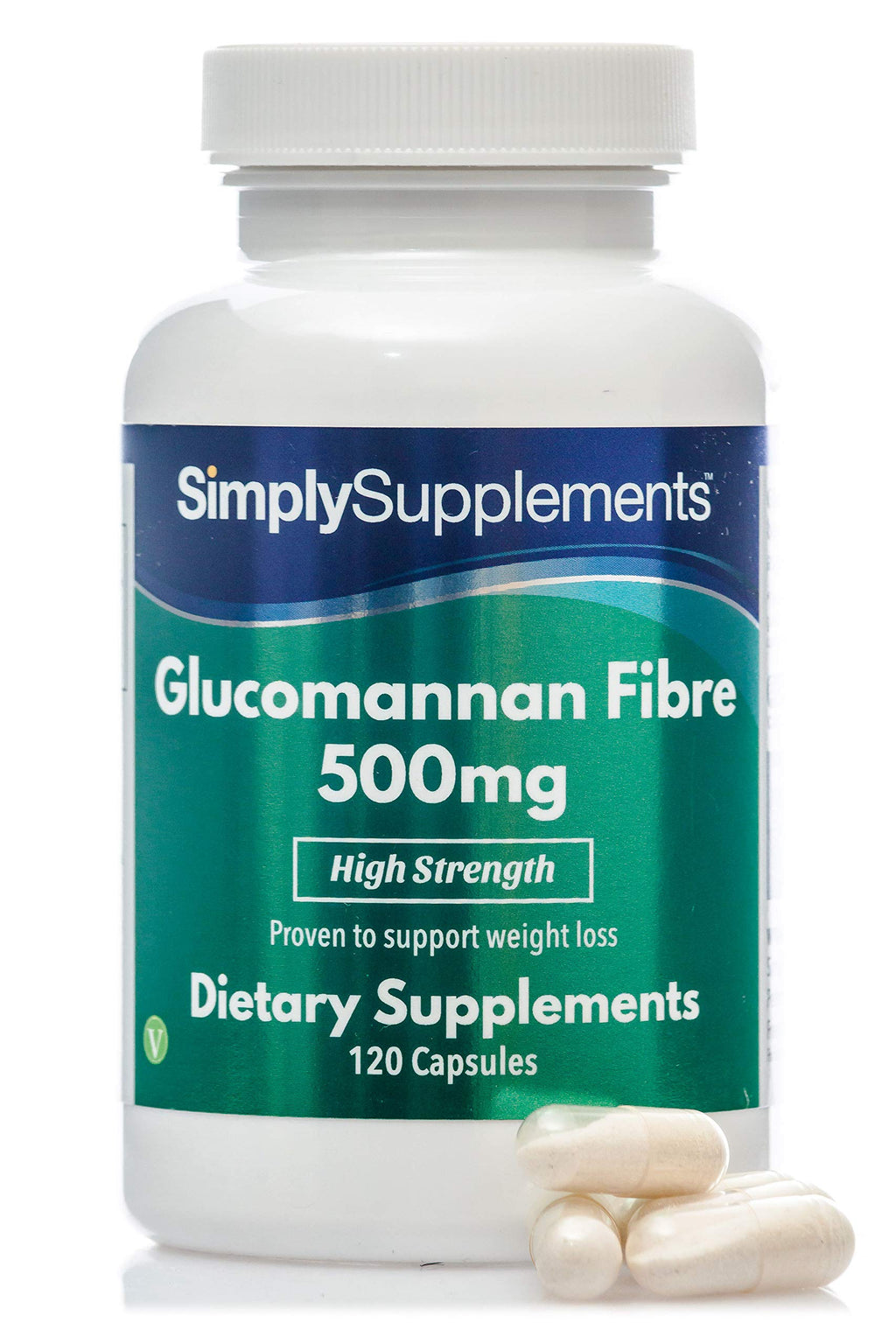 Glucomannan Capsules 500mg | Popular Appetite Suppressant Supplement for Weight Loss | Vegan & Vegetarian Friendly | 120 Capsules | Vegetarian Safe | Manufactured in The UK - BeesActive Australia