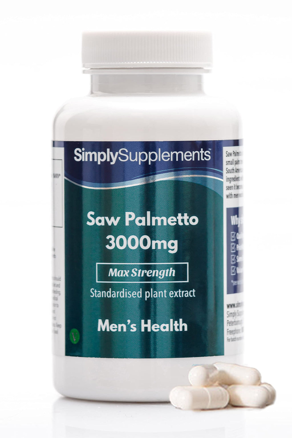 Saw Palmetto 3000mg | High Strength Natural Extract | Vegan & Vegetarian Friendly | 180 Capsules = Up to 6 Month Supply | Manufactured in The UK - BeesActive Australia