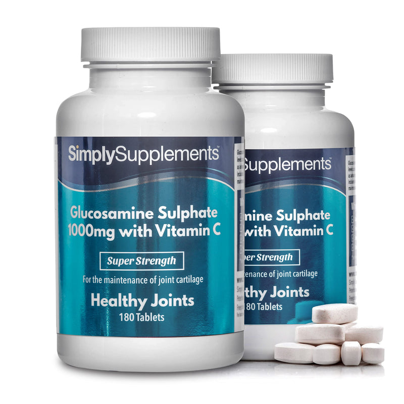Glucosamine 1000mg with Vitamin C | Premium-Grade Glucosamine | 180+180 (360) Tablets | Manufactured in The UK - BeesActive Australia